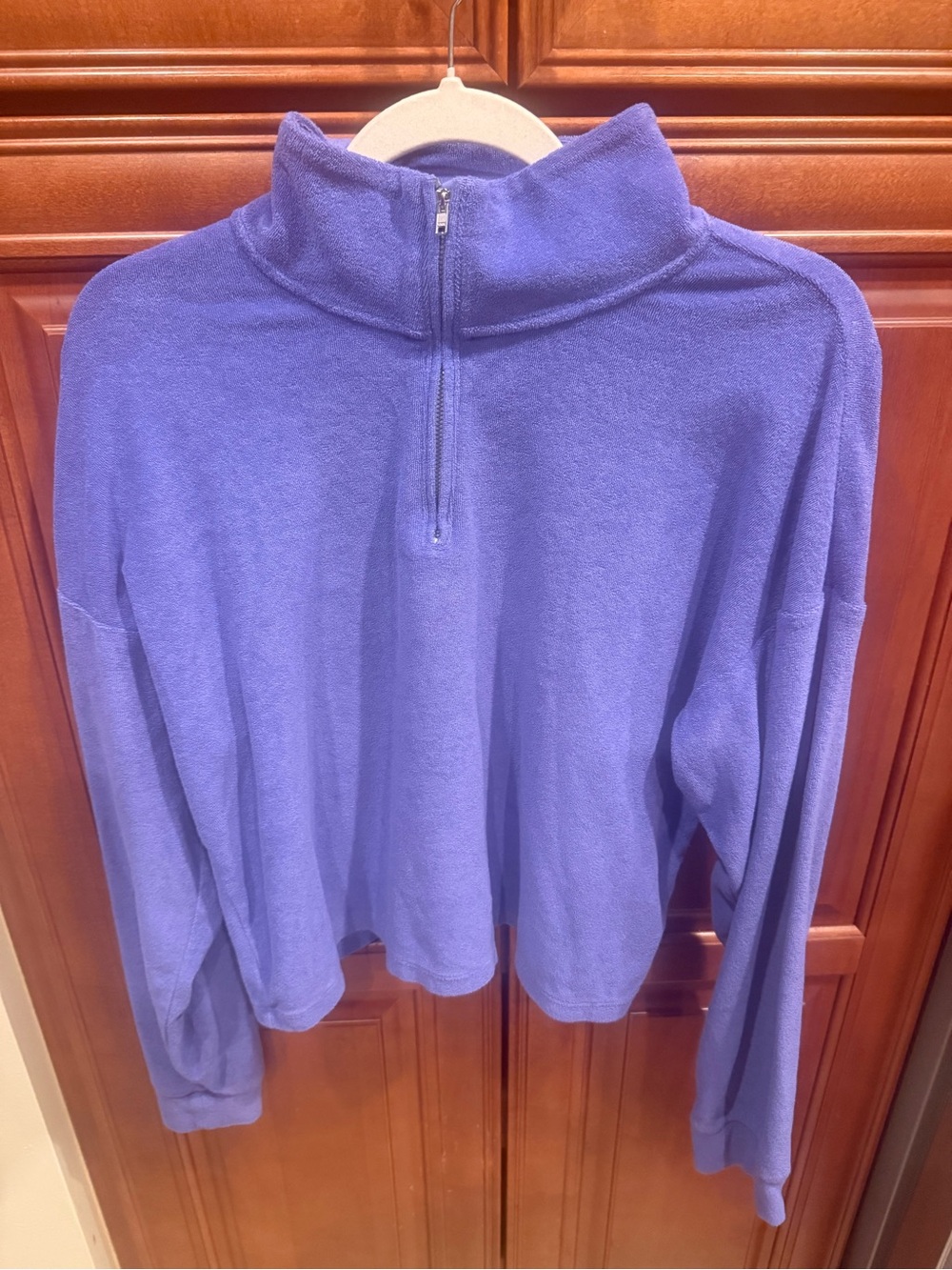 Peloton Periwinkle Half-Zip Fleece Pullover